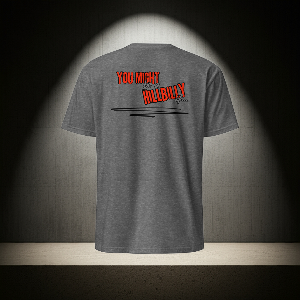 Basic Front, Statement Back Tee- You Might Be a Hillbilly If... Edition